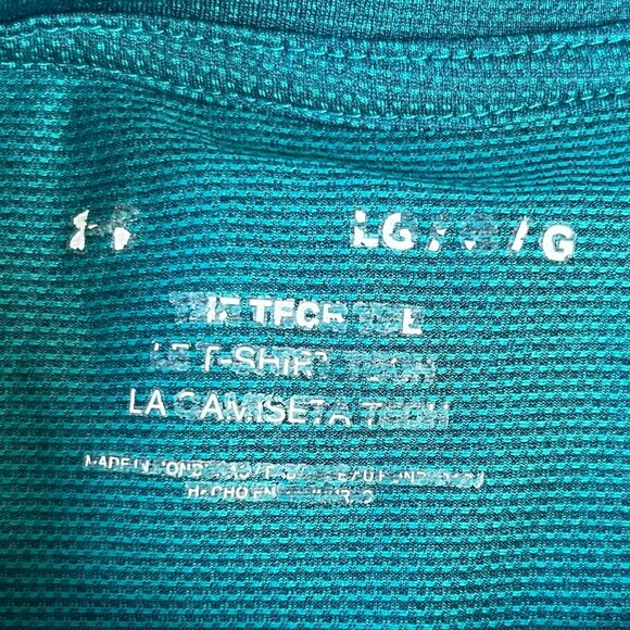Under Armour Tshirt Teal Green Mens Large Loose Fit - Picture 5 of 7